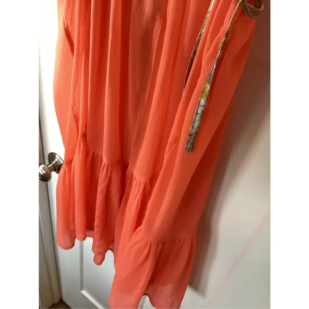 Free People Intimately Bali Sweet Nothing Mini Dress S Coral
